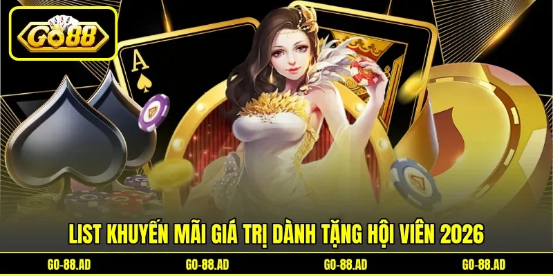 List khuyến mãi giá trị dành tặng hội viên 2026