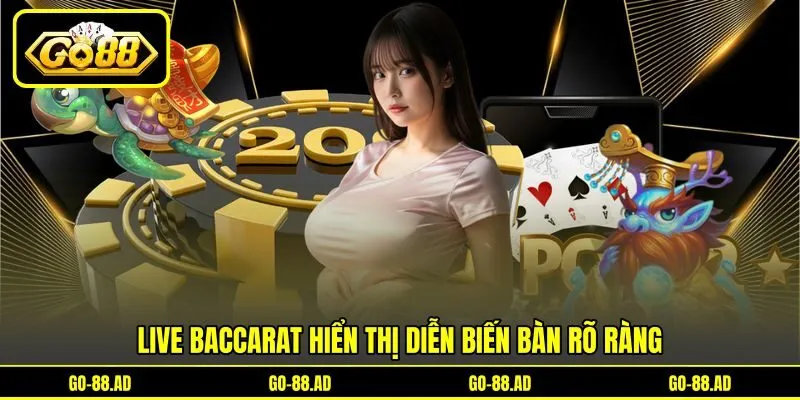 Live Baccarat hiển thị diễn biến bàn rõ ràng